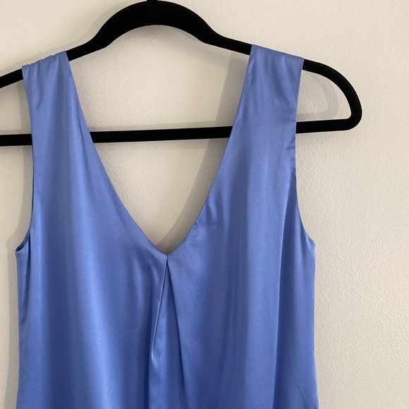 Michelle Farmer Periwinkle VNeck Slip Mini Dress Silk NWT women’s XS - Picture 5 of 7